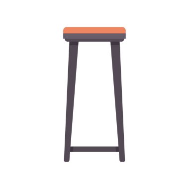 Dört bacaklı ve yastıklı uzun bar taburesi, barlar, barlar, restoranlar, kafeler için mobilyalar.