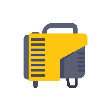 Elektrik sağlayan sarı ve gri taşınabilir jeneratör, kamp gezileri ve elektrik kesintileri için ideal.