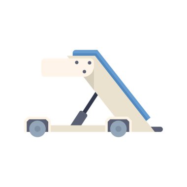 Havaalanı yolcusu merdiven köprüsünde. Uçak ve zemin tekerleklerle iniş ve biniş için hazır.