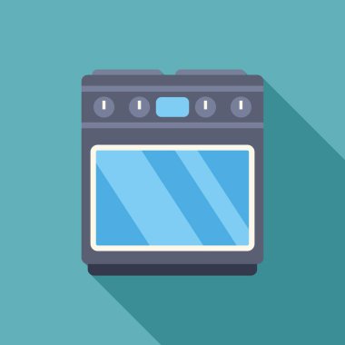 Fırın ve ocaklarla mutfak ocağı modern mutfak ortamında pişirme ve pişirmeyi temsil ediyor.