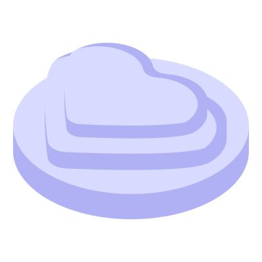 Mor Kalp şeklinde bir podyum. Sevgililer Günü için hediye ve ürünleri sergilemek için mükemmel romantik bir ortam yaratıyor.