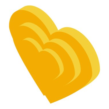 Üç altın kalp üst üste biniyor, aşkın, sevginin ve güçlü bağların güzel bir sembolünü oluşturuyor.