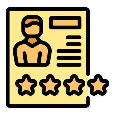 Yüksek reyting yıldızlı müşteri profili simgesi, müşteri memnuniyetini gösteriyor