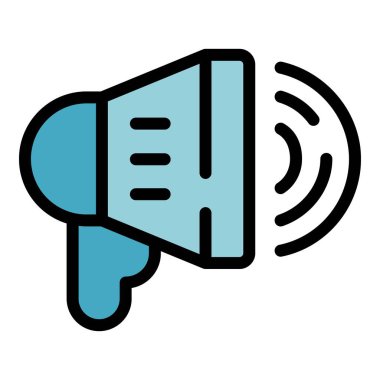 Megafon bir duyuru yapıyor, hedef kitleye mesaj iletiyor.