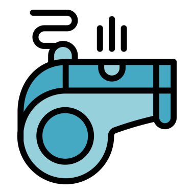 Mavi düdük çalıyor, tiz bir ses çıkarıyor.