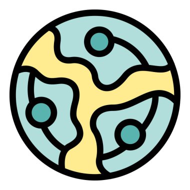 Bir yıldız sisteminin yörüngesinde dönen, kıvrımlı çizgilerle temsil edilen yerçekimi dalgalarının simgesi.