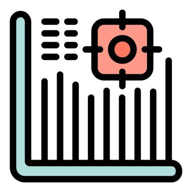 Üzerinde hedef olan bu grafik simgesi pazarlama stratejisini temsil ediyor.