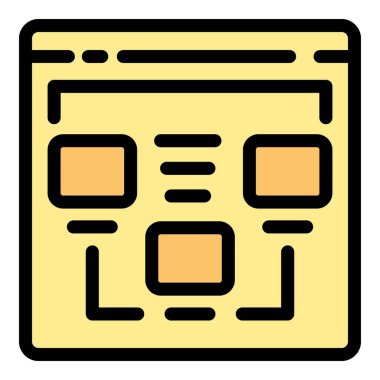 Bir web tasarım projesinin masaüstü bilgisayar ekranında gösterilen basit bir simgesi