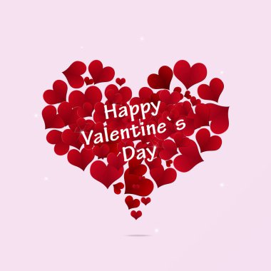 Sevgililer günün kutlu olsun. Herat şekilli güzel bir kart. romantik pankart