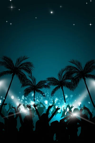 Summer Party Music Background Flyers Night Club Events — Stock Photo, Image