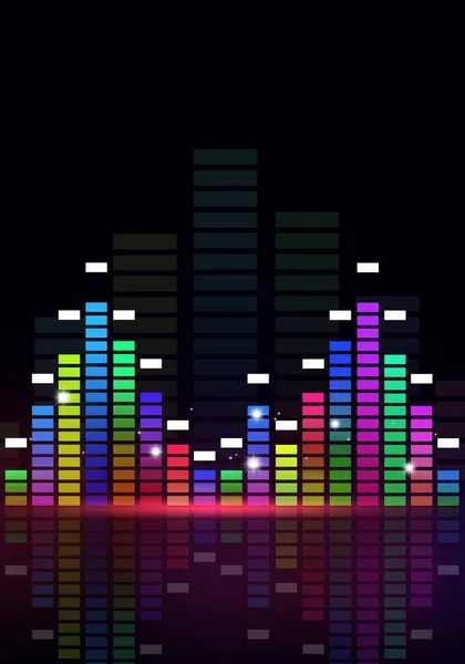 Energie Multicolor Muziek Equalizer Poster Voor Party Events — Stockfoto
