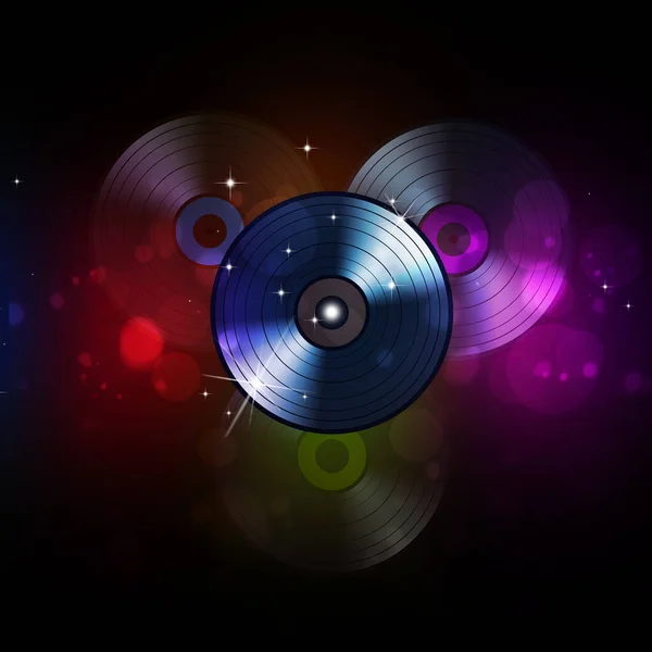 Wielobarwna Muzyka Disco Party Tło Światłami Kolorami — Zdjęcie stockowe