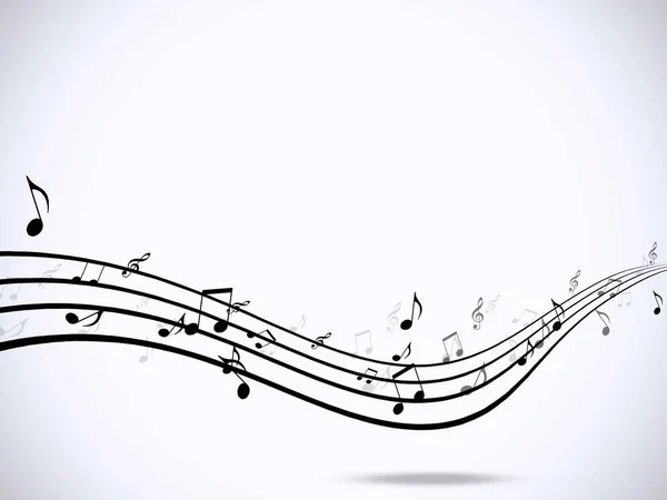 Magische Musik Noten Kurven Fliegen Und Spielen Singen Für Party lizenzfreie Stockfotos