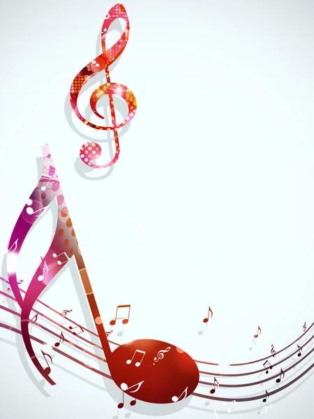 Fundo Música Multicolor Brilhante Com Notas Música Luzes Embaçadas — Fotografia de Stock