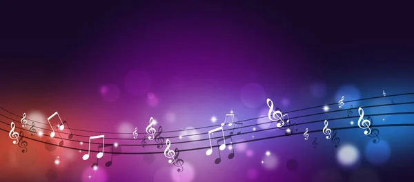 Colorful Multicolor Music Notes Banner Party Posters Backgrounds Royalty Free Stock Images