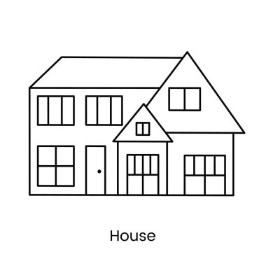 Vektör olarak konut simgesi çizgisi