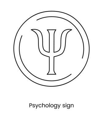 Sign psychology icon line in vector