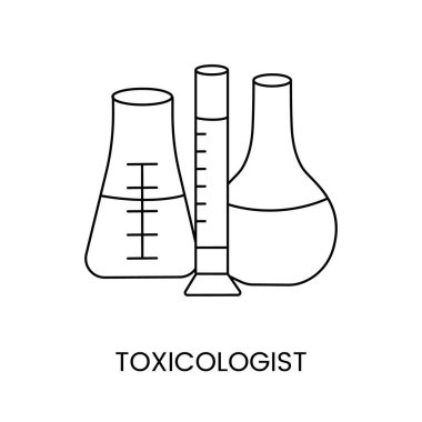 Toxicologist line icon in vector, illustration of medical profession