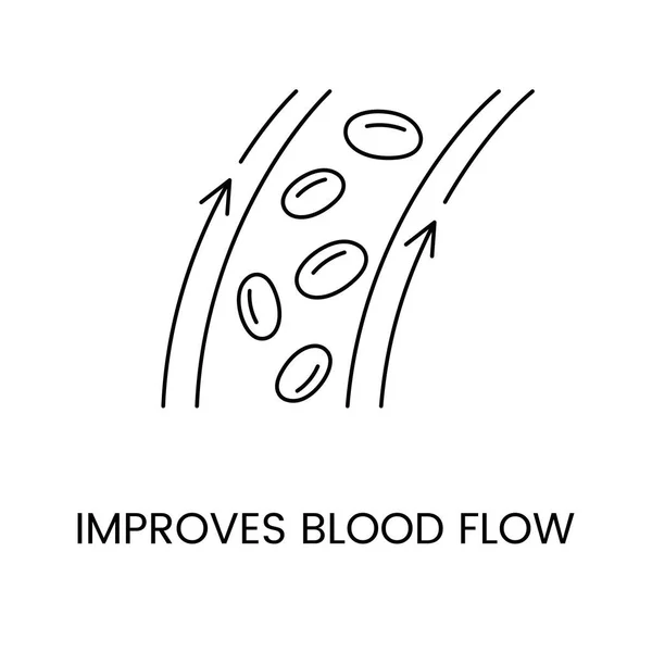 Véráramlási Vonal Ikon Vektorban Illusztráció Lézeres Kozmetikai Klinikához — Stock Vector