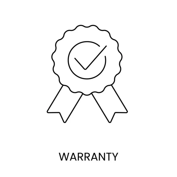 Line Icon Representing Warranty Mark Vector Format — Stock Vector