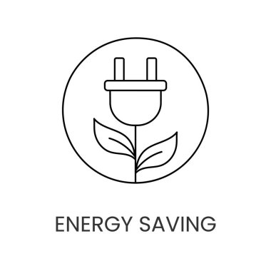 Enerji tasarrufunu temsil eden vektör satırı simgesi.