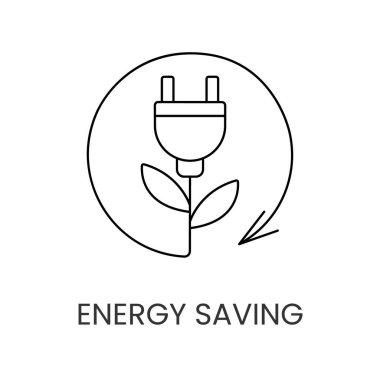 Enerji tasarrufunu temsil eden vektör satırı simgesi.
