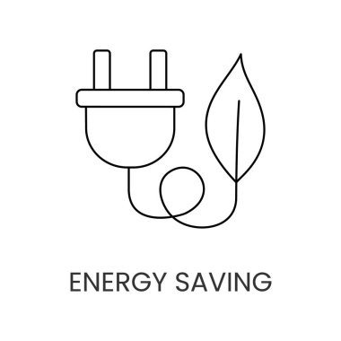 Enerji tasarrufunu temsil eden vektör satırı simgesi.