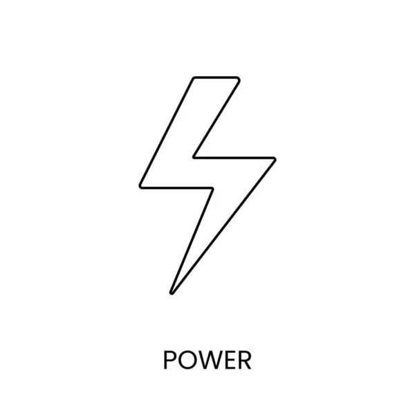 Icono Línea Vectorial Que Representa Potencia — Vector de stock