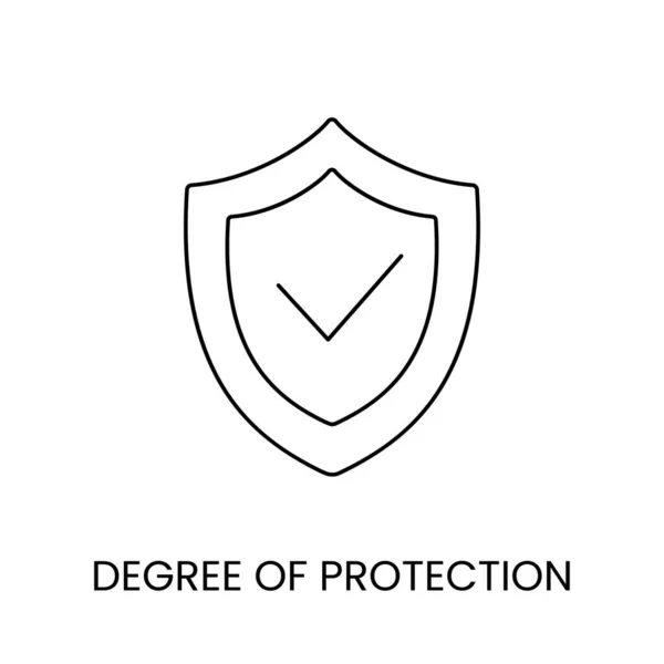 Icono Línea Vectorial Que Representa Grado Protección — Vector de stock