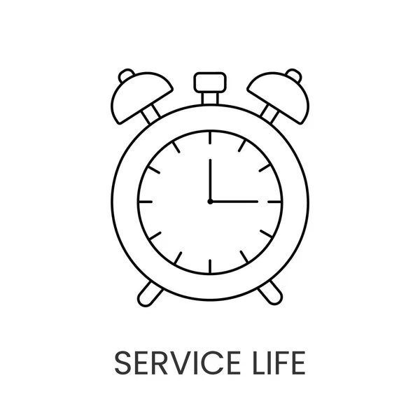 Icono Línea Vectorial Que Representa Vida Útil — Vector de stock