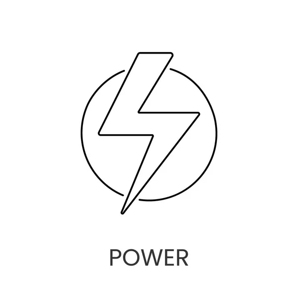 Icono Línea Vectorial Que Representa Potencia — Archivo Imágenes Vectoriales