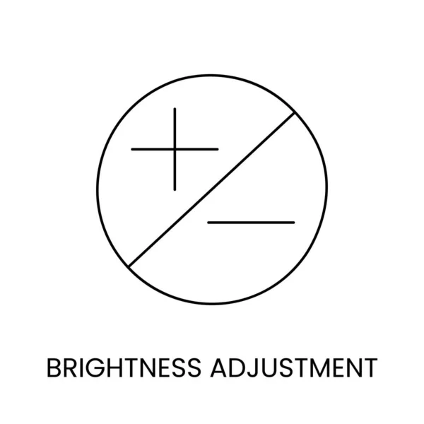 Icono Línea Vectorial Que Representa Ajuste Brillo — Archivo Imágenes Vectoriales