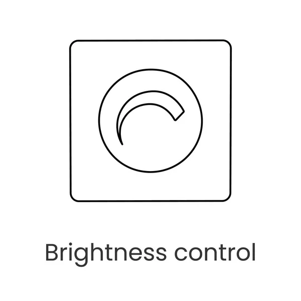 Icono Línea Vectorial Que Representa Control Brillo — Archivo Imágenes Vectoriales