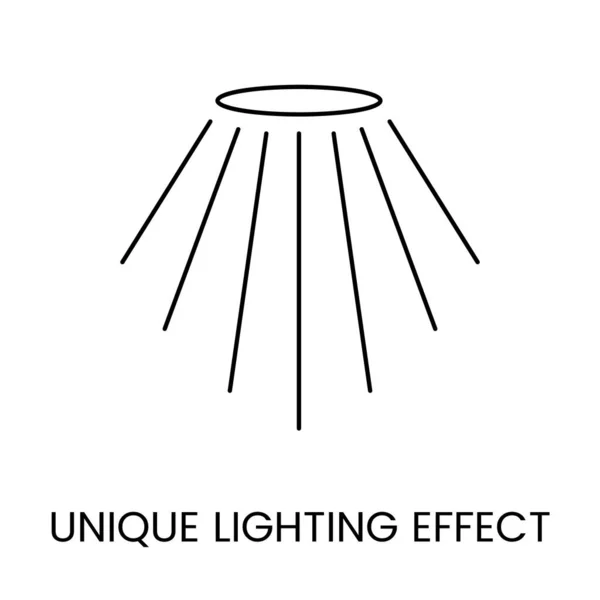 Tydlig Ljuseffekt Representerad Vektorlinjeikon — Stock vektor