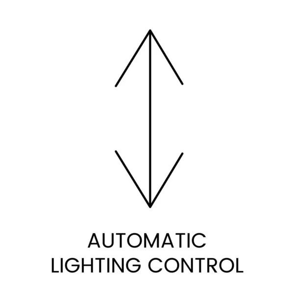 Vektorlinjeikon Som Representerar Automatisk Ljusstyrning — Stock vektor