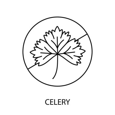 Kereviz çizgisi vektör ikonu aracılığıyla kereviz ile ilişkili alerjik reaksiyonları vurgulamak, potansiyel semptomlar ve kerevizden kaçınmanın önemi hakkında farkındalığı artırmak.