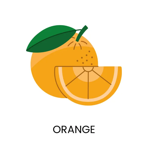 Ilustración Vector Orange Una Vibrante Representación Una Naranja Madura Formato — Vector de stock