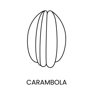 Vektör içinde yıldız meyve karambola çizgi simgesi