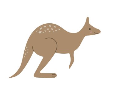 Vektörde şirin kanguru çizimi.