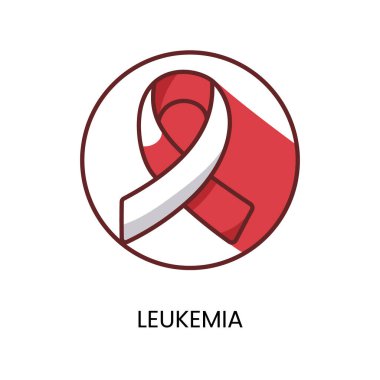 Kan kanseri lösemi çizgisi ikon vektör kanseri kötü huylu hastalık.