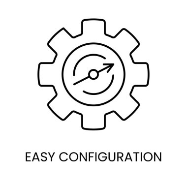 Gear Kolay Ayarlama, vektördeki doğrusal yapılandırma simgesi.