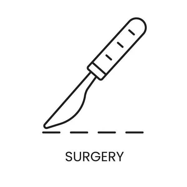 Operation surgical scalpel line vector icon with editable stroke.