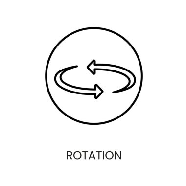 Düzenlenebilir felçli CCTV kamerasında ambalaj için dönüş çizgisi vektörü.