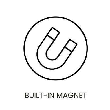 Düzenlenebilir felçli mıknatıs çizgisi vektör simgesinde oluşturuldu.