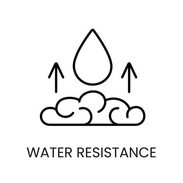 stock vector Water resistance line vector icon with editable stroke.