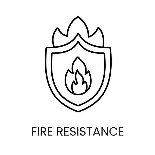 stock vector Fire resistance line vector icon with editable stroke