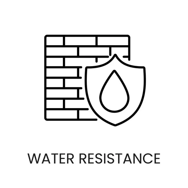 stock vector Water resistance line vector icon with editable stroke.