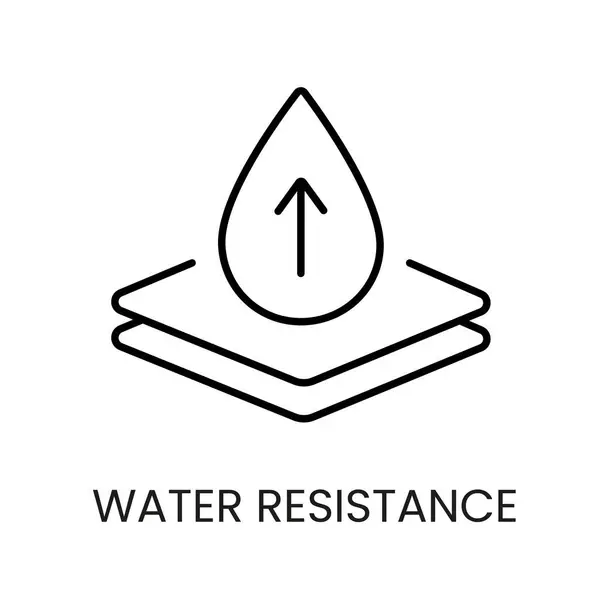 stock vector Water resistance line vector icon with editable stroke.