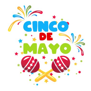 Cinco de Majo Meksika tatil vektör karikatürü çizimi