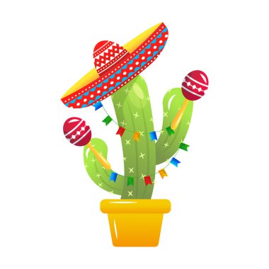 Cinco de Majo Meksika tatil vektör karikatürü çizimi